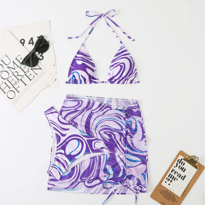 Triple Slit Bikini Set