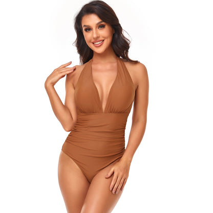 Solid One-Piece Swimsuit