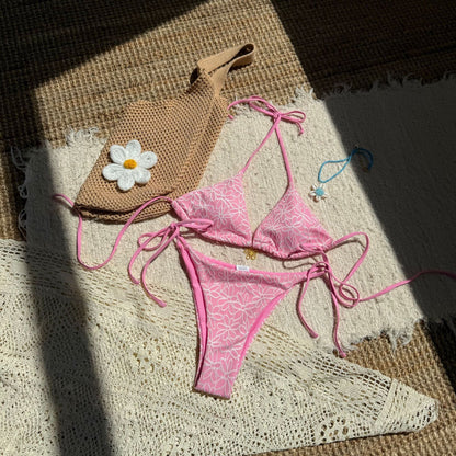 Two-Piece Slit Bikini Set