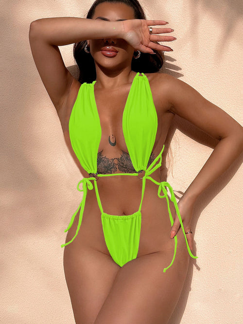 Solid One-Piece Swimsuit