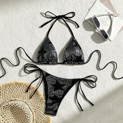 Star Sequin Bikini Set