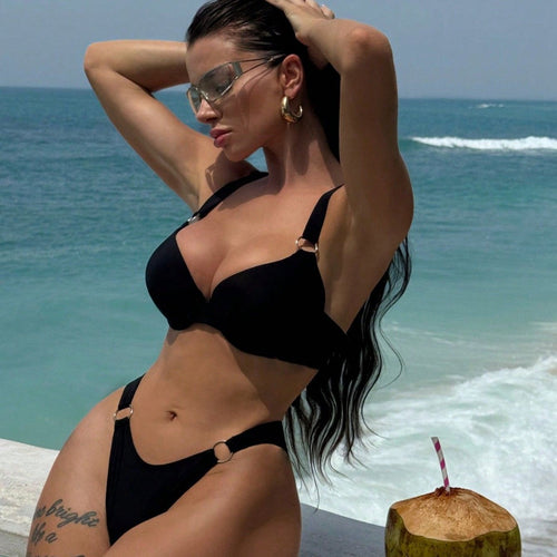 Solid One-Piece Swimsuit