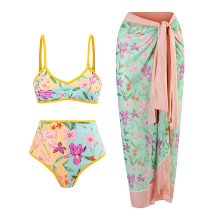 Retro Slit One-Piece Swimsuit