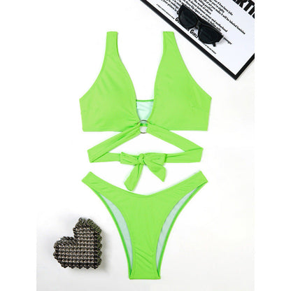 Triple Slit Bikini Set
