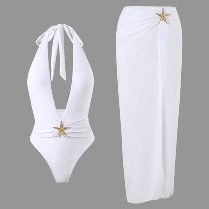 Solid One-Piece Swimsuit