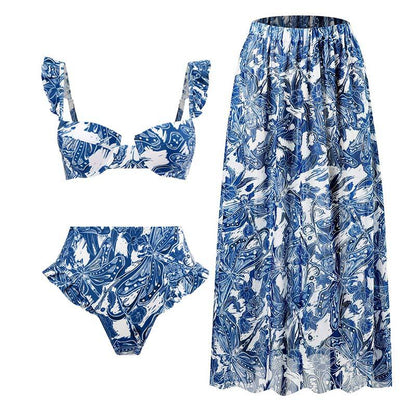 Retro Slit One-Piece Swimsuit