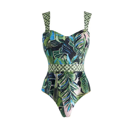 Print Tummy Control One-Piece Swimsuit