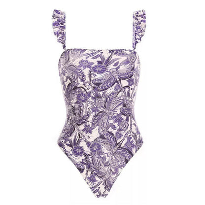 Raw Hem One-Piece Swimsuit