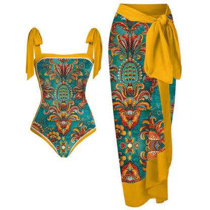 Vintage Two-Way One-Piece Swimsuit