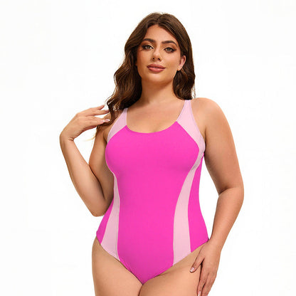 Plus Size Sports One-Piece Swimsuit