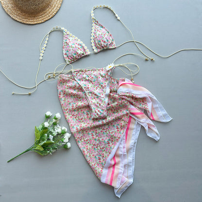 Triple Slit Bikini Set