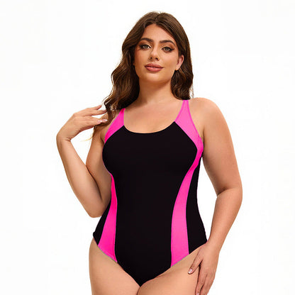 Plus Size Sports One-Piece Swimsuit