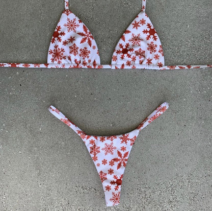 Print Tie Bikini Set