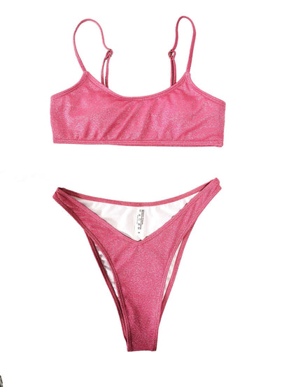 Shimmer Slit Bikini Set