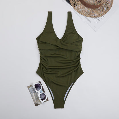 Triangle One-Piece Swimsuit