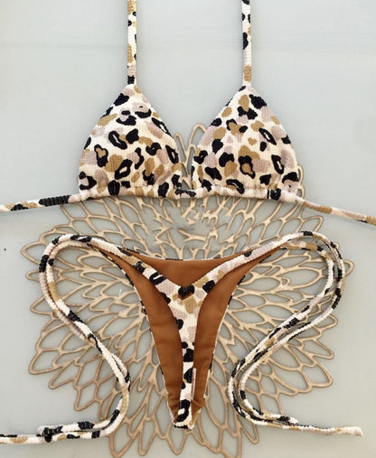 Textured Bikini Set