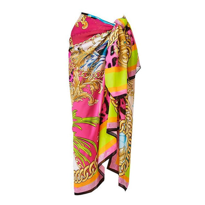 Print Colorblock One-Piece Swimsuit