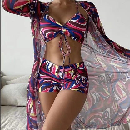 Triple Slit Bikini Set