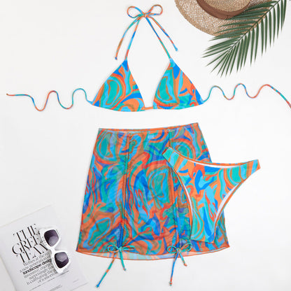 Triple Slit Bikini Set