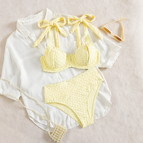 Two-Piece Slit Bikini Set