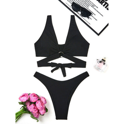 Triple Slit Bikini Set
