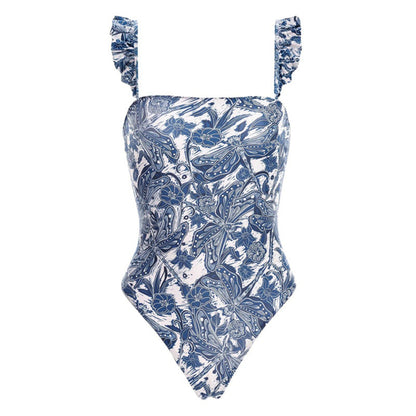 Raw Hem One-Piece Swimsuit