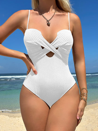Textured One-Piece Swimsuit