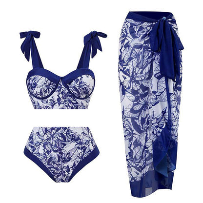 Retro Slit One-Piece Swimsuit