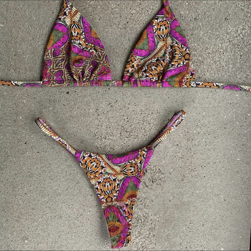 Print Tie Bikini Set