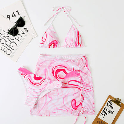 Triple Slit Bikini Set