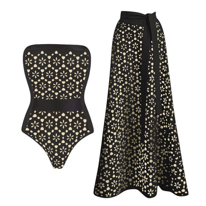 Strapless Black One-Piece Swimsuit