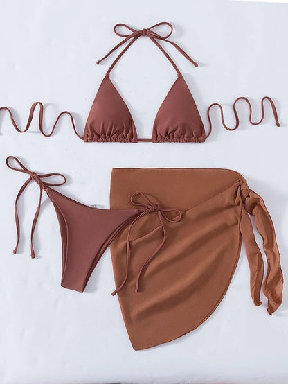 Solid Bikini Set