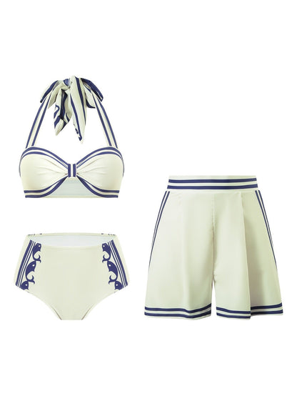 Triple Slit Bikini Set