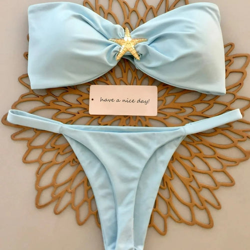 Solid Bikini Set