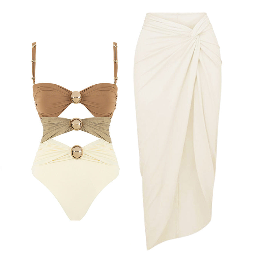 Ring Buckle One-Piece Swimsuit