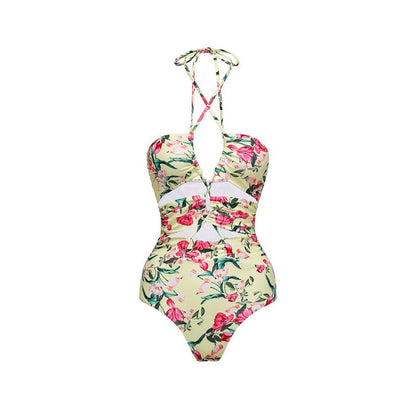 Vintage Floral One-Piece Swimsuit