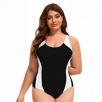 Plus Size Sports One-Piece Swimsuit