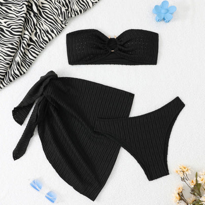 Slit Open Back One-Piece Swimsuit