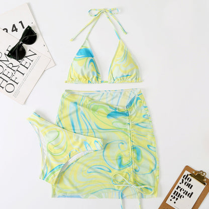 Triple Slit Bikini Set
