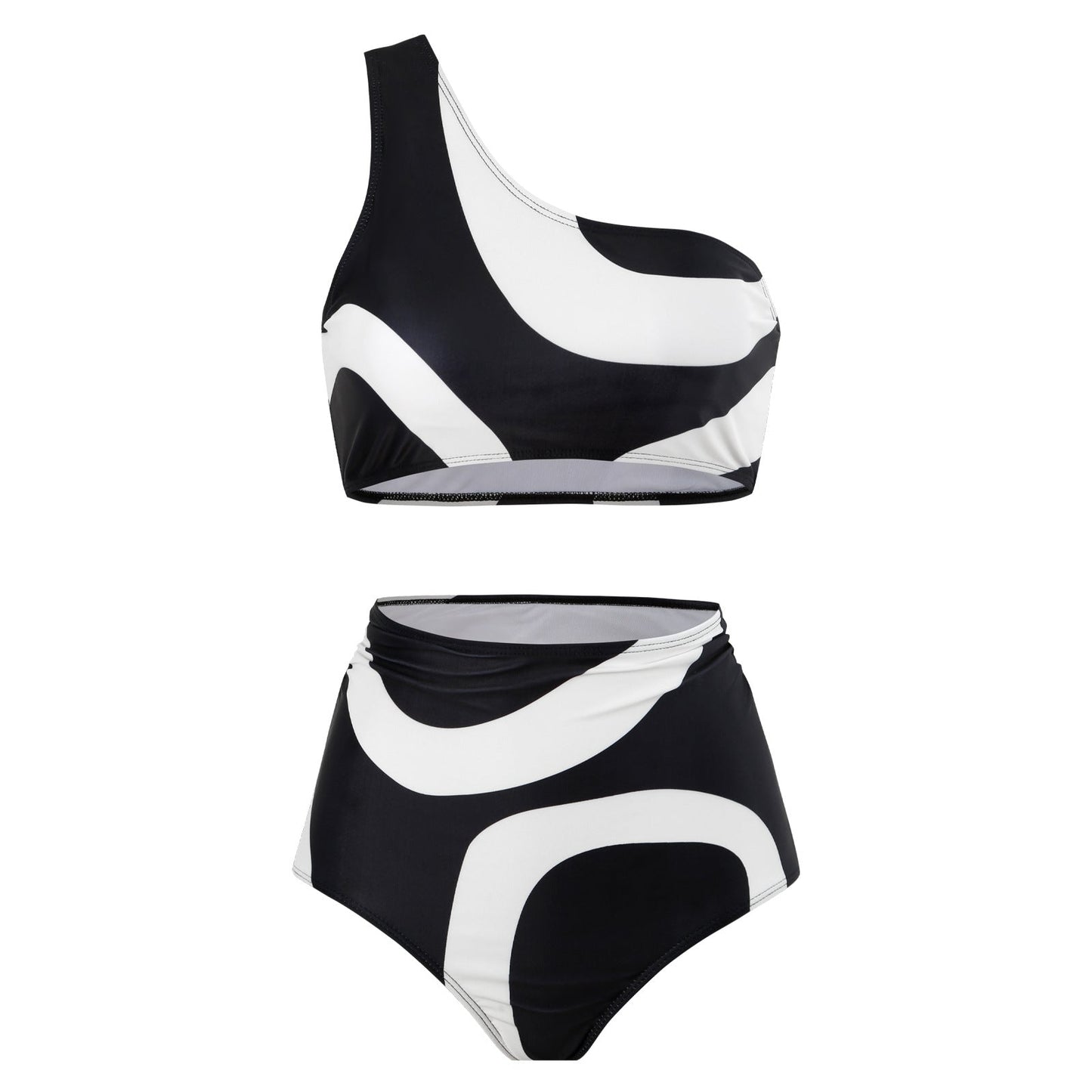 Retro Slit One-Piece Swimsuit