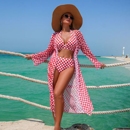 Slit Three-Way One-Piece Swimsuit