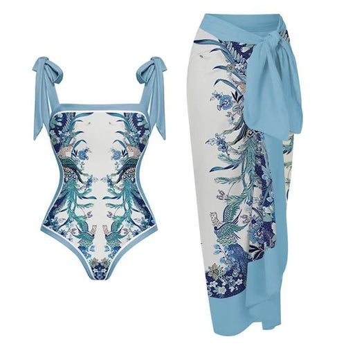 Two-Way Print One-Piece Swimsuit