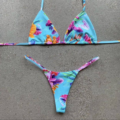 Print Tie Bikini Set