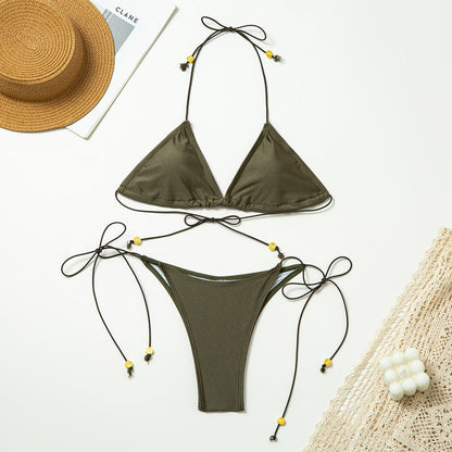 Solid Bikini Set