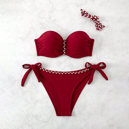 Solid Bikini Set