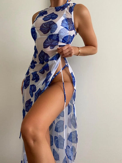 Triple Slit Bikini Set