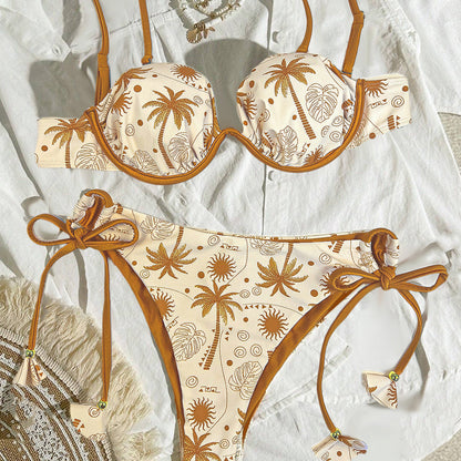 Print Underwire Bikini Set