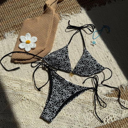 Two-Piece Slit Bikini Set