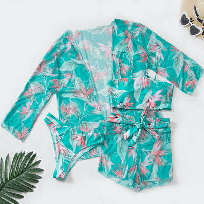 Triple Slit Bikini Set