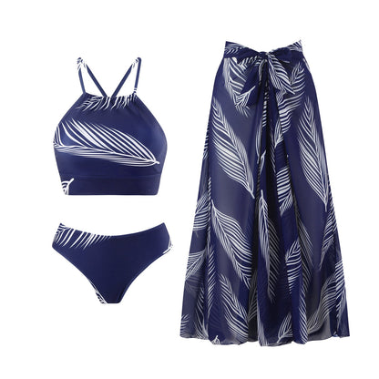 Triple Slit One-Piece Swimsuit